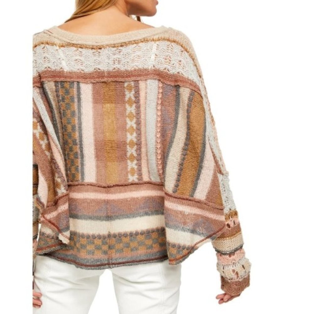Free People December Skies Knit Poncho - Picture 3 of 8